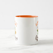 Gorgeous Oma Floral Sunflower Personalisiert Zweifarbige Tasse (Mittel)