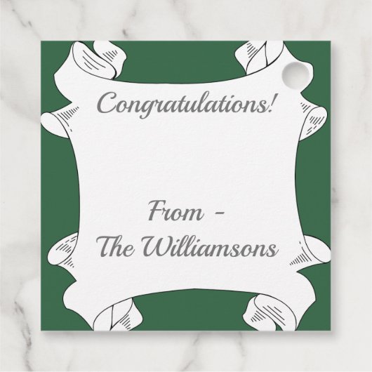 Gorgeous Orange Red Tulip Geschenkanhänger (Rückseite)