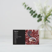 Gorgeous Paisley Floral Swirl Muster Visitenkarte (Stehend Vorderseite)