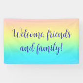 Gorgeous Pastel Rainbow Gradient Wedding Banner (Horizontal)