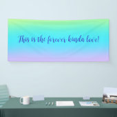 Gorgeous Pastel Rainbow Gradient Wedding Banner (Messe)