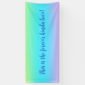 Gorgeous Pastel Rainbow Gradient Wedding Banner (Vertikal)