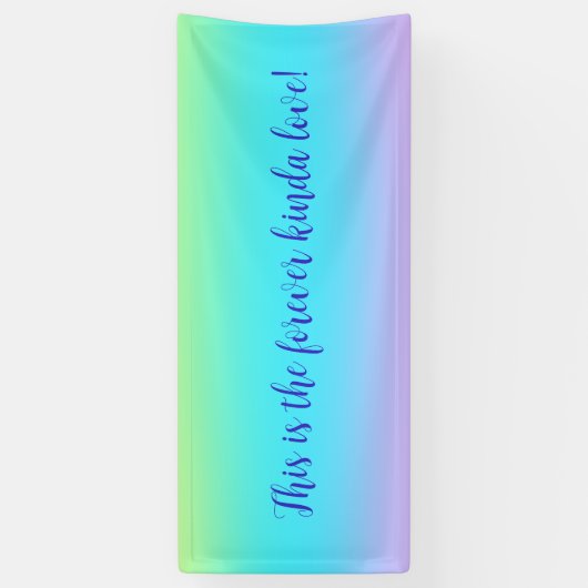 Gorgeous Pastel Rainbow Gradient Wedding Banner (Vertikal)
