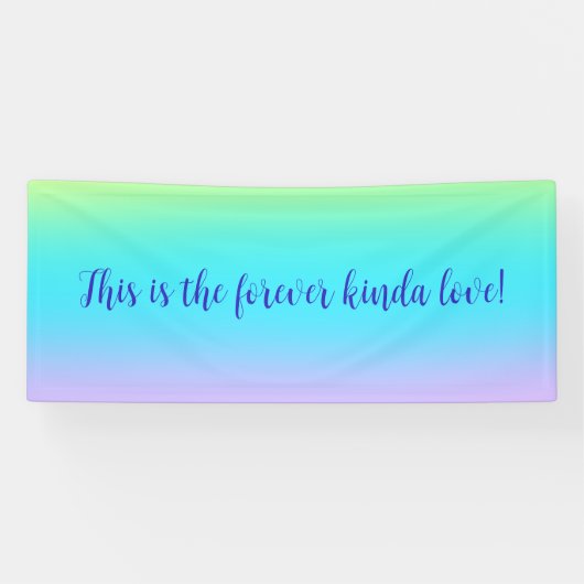 Gorgeous Pastel Rainbow Gradient Wedding Banner (Horizontal)