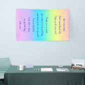Gorgeous Pastel Rainbow Gradient Wedding Banner (Messeveranstaltung)