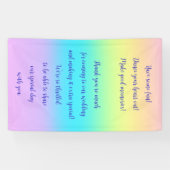 Gorgeous Pastel Rainbow Gradient Wedding Banner (Horizontal)