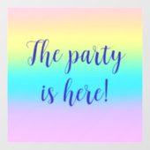 Gorgeous Pastel Rainbow Gradient Wedding Fensteraufkleber (Blatt)