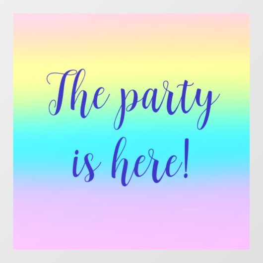 Gorgeous Pastel Rainbow Gradient Wedding Fensteraufkleber (Blatt)