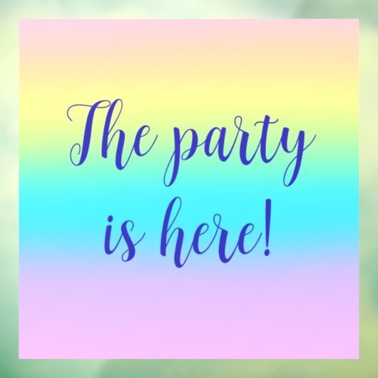 Gorgeous Pastel Rainbow Gradient Wedding Fensteraufkleber (Blatt 3)