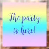 Gorgeous Pastel Rainbow Gradient Wedding Fensteraufkleber (Blatt 2)