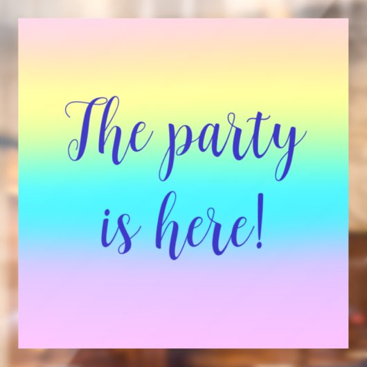 Gorgeous Pastel Rainbow Gradient Wedding Fensteraufkleber (Blatt 2)