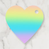 Gorgeous Pastel Rainbow Gradient Wedding Geschenkanhänger (Rückseite)