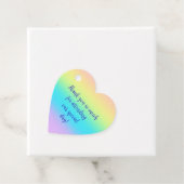 Gorgeous Pastel Rainbow Gradient Wedding Geschenkanhänger (Beispiel)