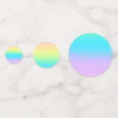 Gorgeous Pastel Rainbow Gradient Wedding Konfetti (Rückseiten)
