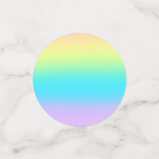 Gorgeous Pastel Rainbow Gradient Wedding Konfetti (Klein Vorderseite)