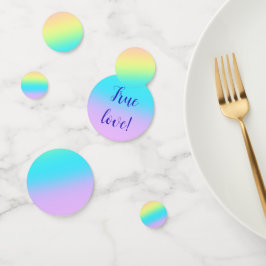 Gorgeous Pastel Rainbow Gradient Wedding Konfetti