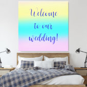 Gorgeous Pastel Rainbow Gradient Wedding Leinwanddruck (Insitu (Schlafzimmer))