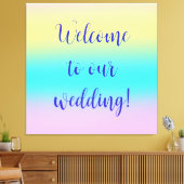 Gorgeous Pastel Rainbow Gradient Wedding Leinwanddruck (Insitu (Wohnzimmer))