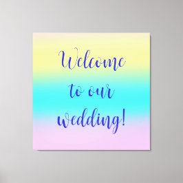 Gorgeous Pastel Rainbow Gradient Wedding Leinwanddruck