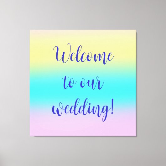 Gorgeous Pastel Rainbow Gradient Wedding Leinwanddruck (Vorderseite)