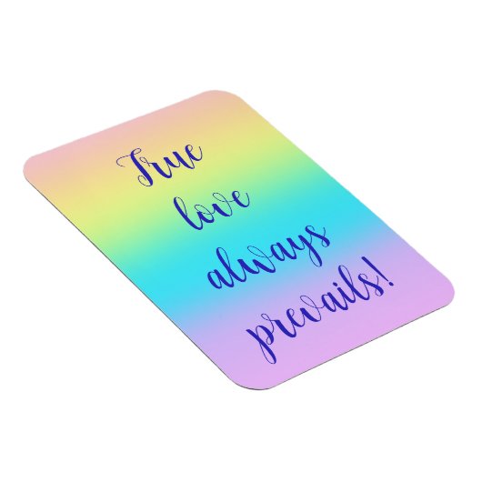 Gorgeous Pastel Rainbow Gradient Wedding Magnet (Rechte Seite)