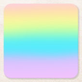 Gorgeous Pastel Rainbow Gradient Wedding Rechteckiger Pappuntersetzer (Vorderseite)
