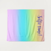 Gorgeous Pastel Rainbow Gradient Wedding Selfie Wandteppich (Vorderseite (Horizontal))