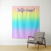 Gorgeous Pastel Rainbow Gradient Wedding Selfie Wandteppich (Beispiel)