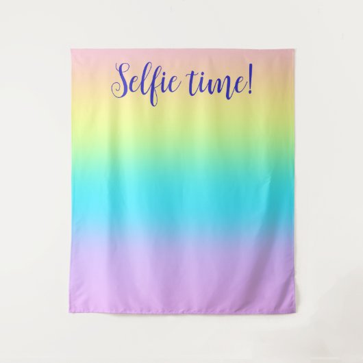 Gorgeous Pastel Rainbow Gradient Wedding Selfie Wandteppich (Vorderseite)