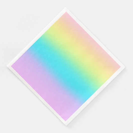 Gorgeous Pastel Rainbow Gradient Wedding Serviette (Ecke)