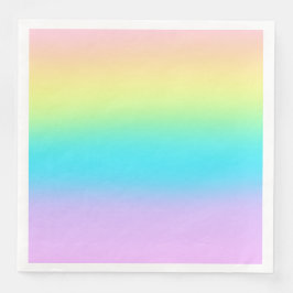 Gorgeous Pastel Rainbow Gradient Wedding Serviette