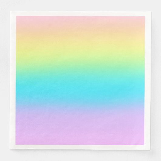 Gorgeous Pastel Rainbow Gradient Wedding Serviette (Vorderseite)