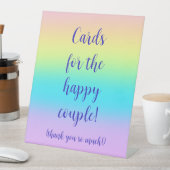 Gorgeous Pastel Rainbow Gradient Wedding Sockelschild (In Situ)