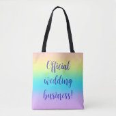 Gorgeous Pastel Rainbow Gradient Wedding Tasche (Vorderseite)