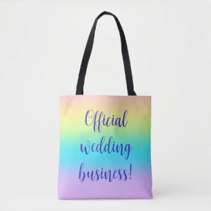Gorgeous Pastel Rainbow Gradient Wedding Tasche