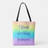 Gorgeous Pastel Rainbow Gradient Wedding Tasche (Rückseite)