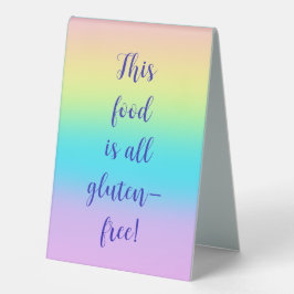 Gorgeous Pastel Rainbow Gradient Wedding Tischaufsteller