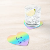 Gorgeous Pastel Rainbow Gradient Wedding Untersetzer (Vor Ort)