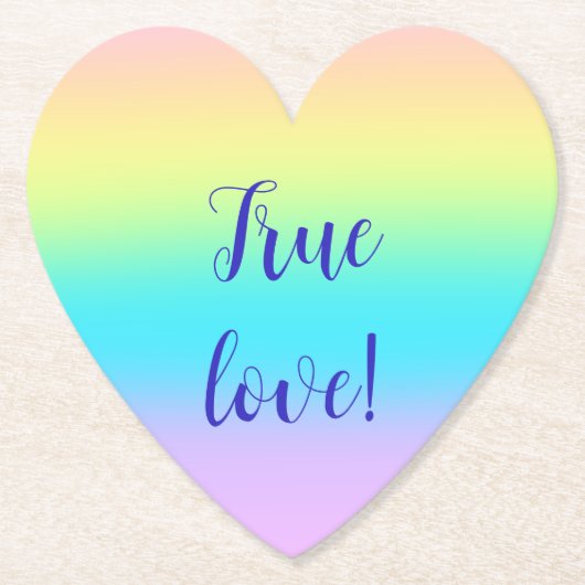 Gorgeous Pastel Rainbow Gradient Wedding Untersetzer (Vorderseite)