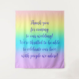 Gorgeous Pastel Rainbow Gradient Wedding Wandteppich