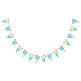 Gorgeous Pastel Rainbow Gradient Wedding Wimpelkette