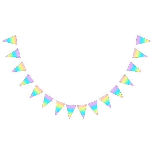 Gorgeous Pastel Rainbow Gradient Wedding Wimpelkette (Alle)