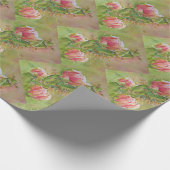 Gorgeous Peach Cactus Blume Geschenkpapier (Ecke)