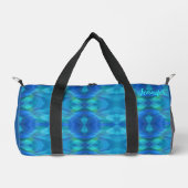 Gorgeous Peacock Blue Abstrakt Duffle Bag (Vorderseite)