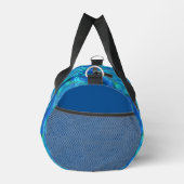 Gorgeous Peacock Blue Abstrakt Duffle Bag (Rechts)