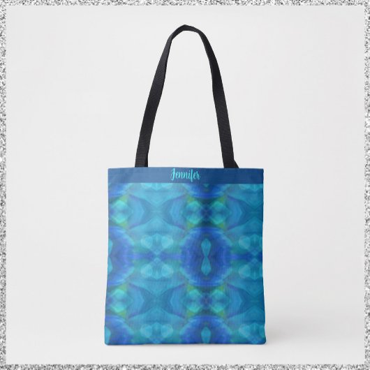 Gorgeous Peacock Blue Abstrakt Tasche