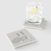 Gorgeous Pencil Border Collie Marble Untersetzer (Seitenansicht)