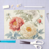 Gorgeous Peonies Seamless Pattern Seidenpapier (Handwerk)