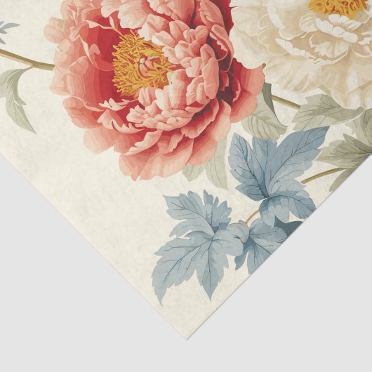 Gorgeous Peonies Seamless Pattern Seidenpapier (Ausschnitt)