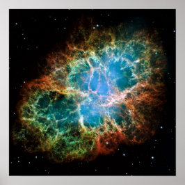 Gorgeous Photo of the Crab Nebula Poster